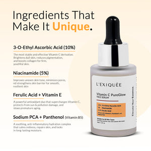 Vitamin C Serum 10% Brightening Dark Spot Fading 30ml - L’EXIQUÈE